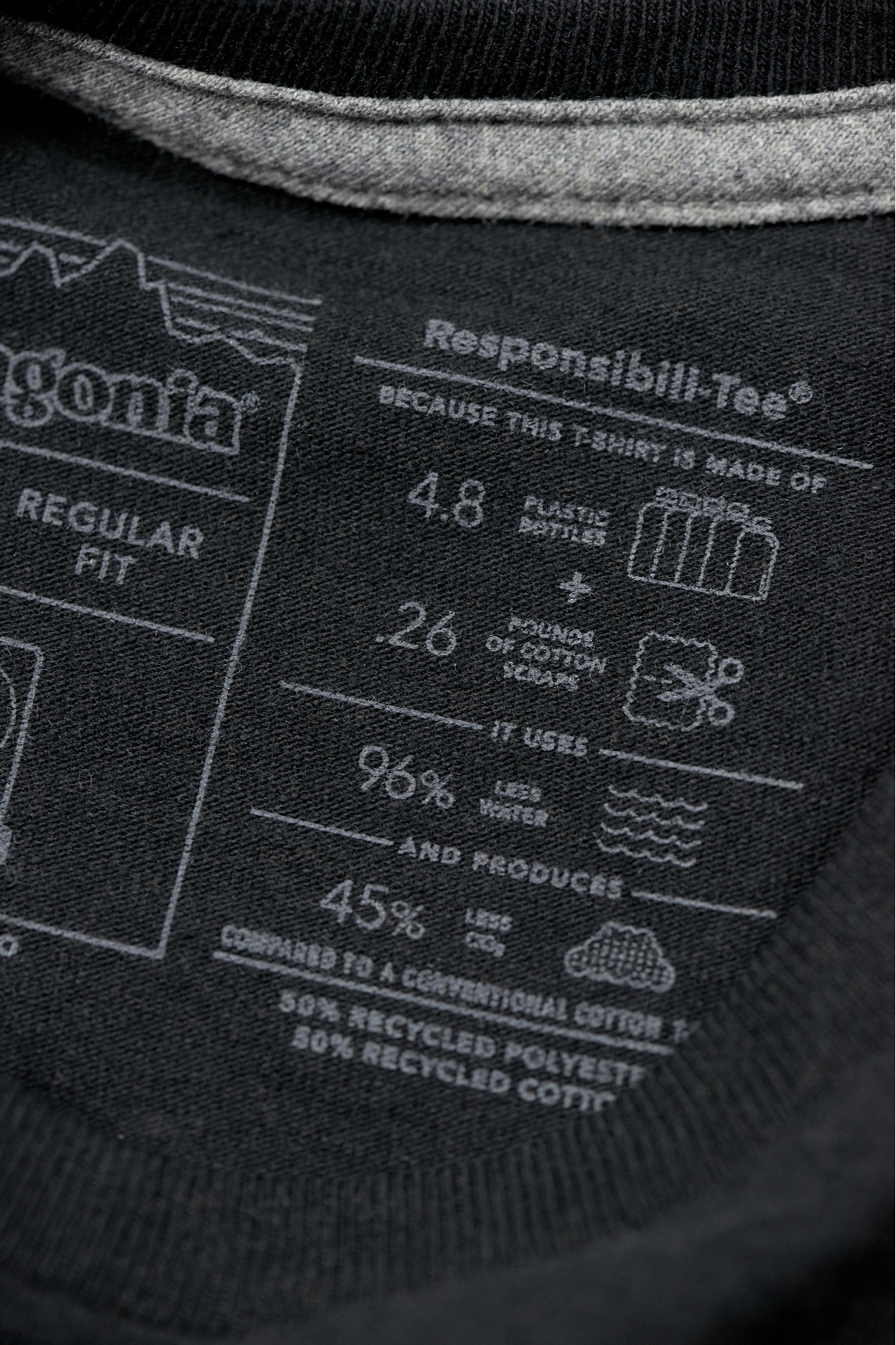 PATAGONIA - RIDGELINE RUNNER RESPONSIBILI-TEE - BLACK