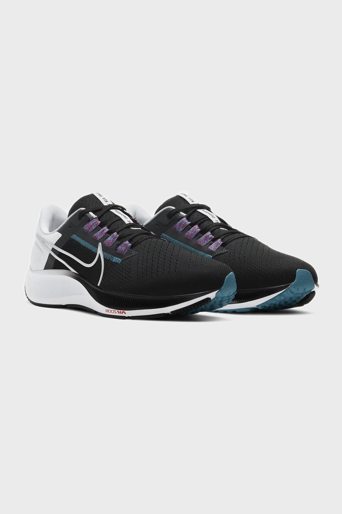 NIKE - Nike Air Zoom Pegasus 38 - BLACK WHITE VIOLET ARGENT