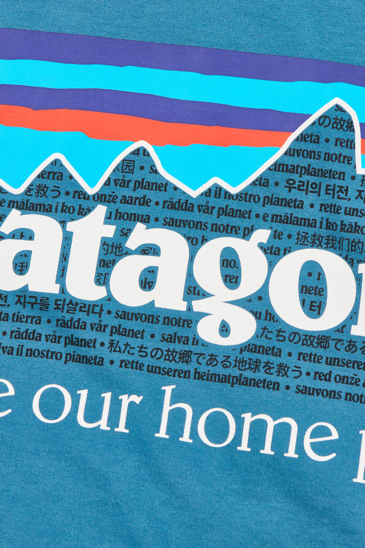 patagonia - P-6 logo Mission Organic Tee - ABALONE BLUE