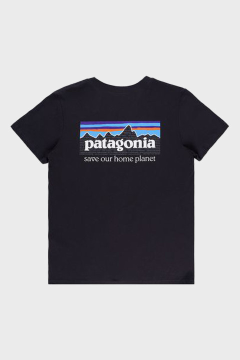 patagonia - P-6 logo Mission Organic Tee - Ink Black