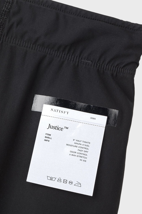 SATISFY - JUSTICE 9" HALF-TIGHT - BLACK