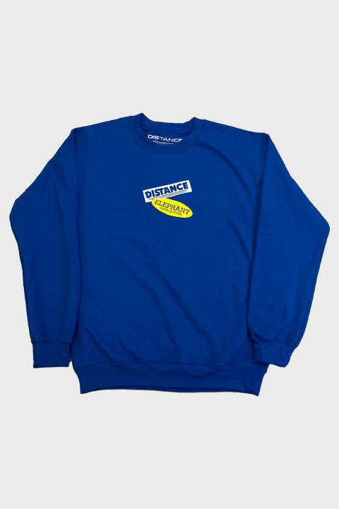 Distance - Crew neck Distance x Elephant - Royal Blue