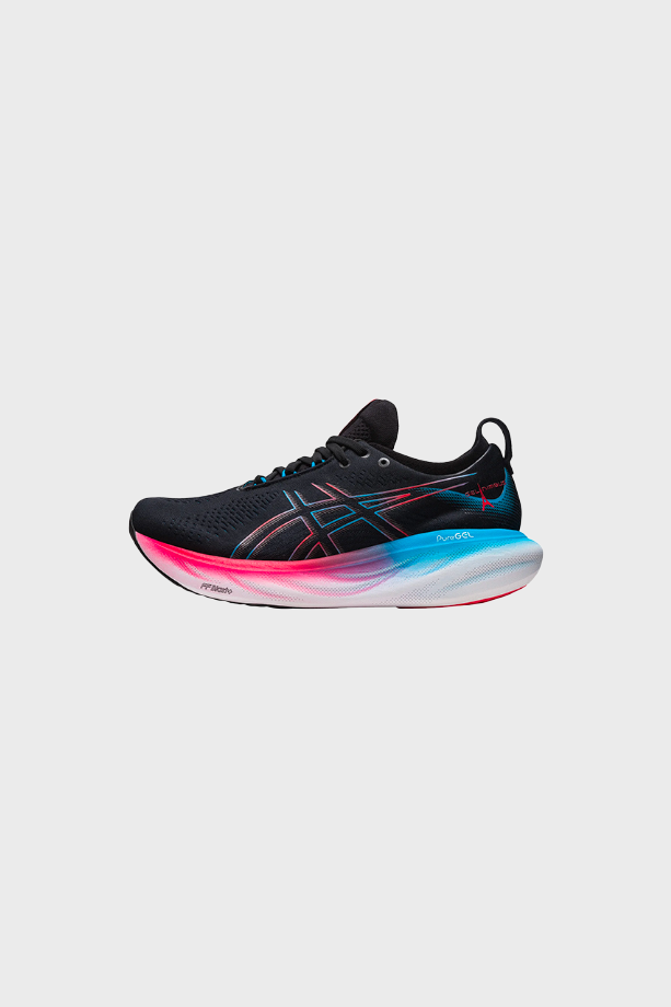 Asics - Gel Nimbus 25 - Black Midnight Electric Red