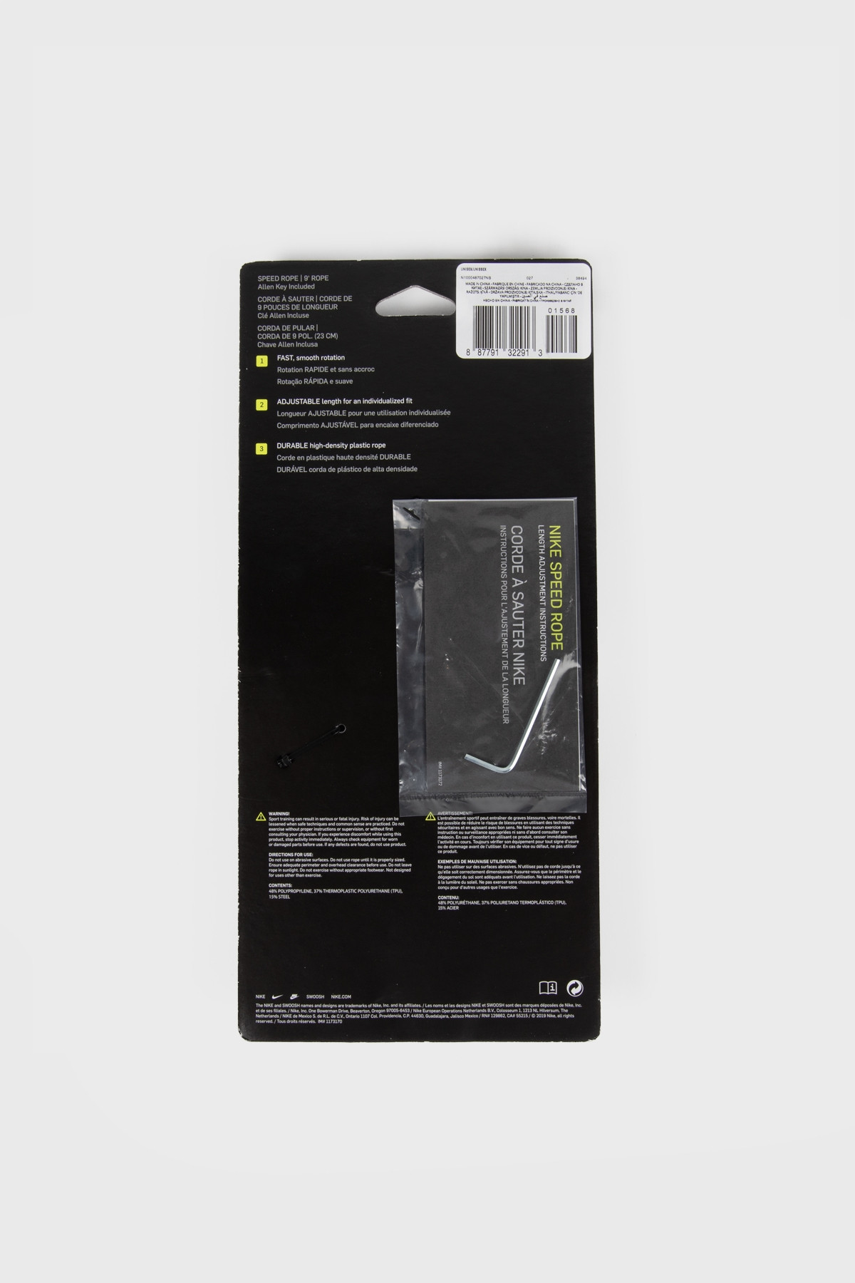 Nike - speed rope - black WHITE
